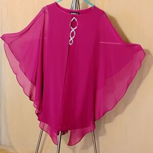 SLNY Pink Asymmetrical Sleeveless Dress